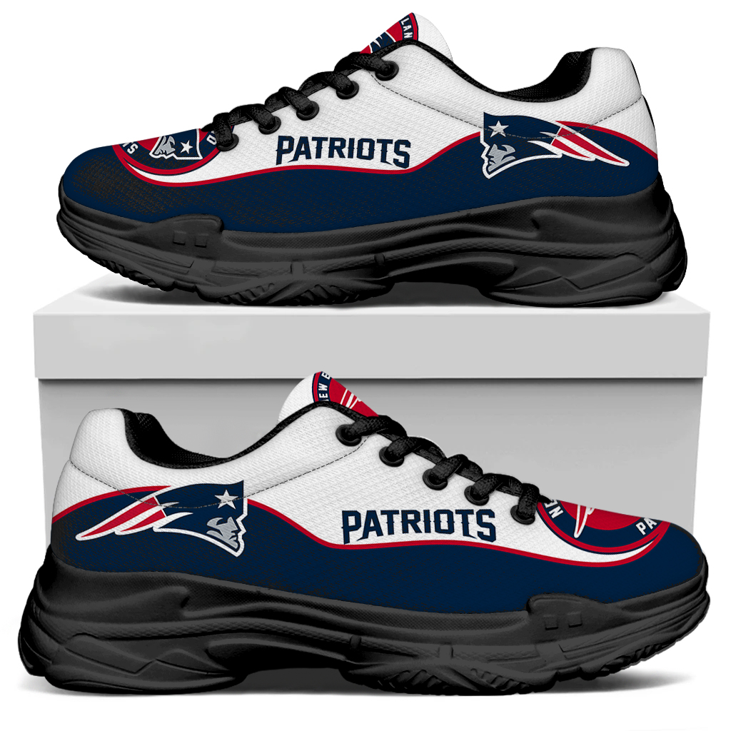 Men's New England Patriots Edition Chunky Sneakers With Line 001